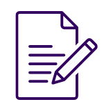 Paper and pencil icon